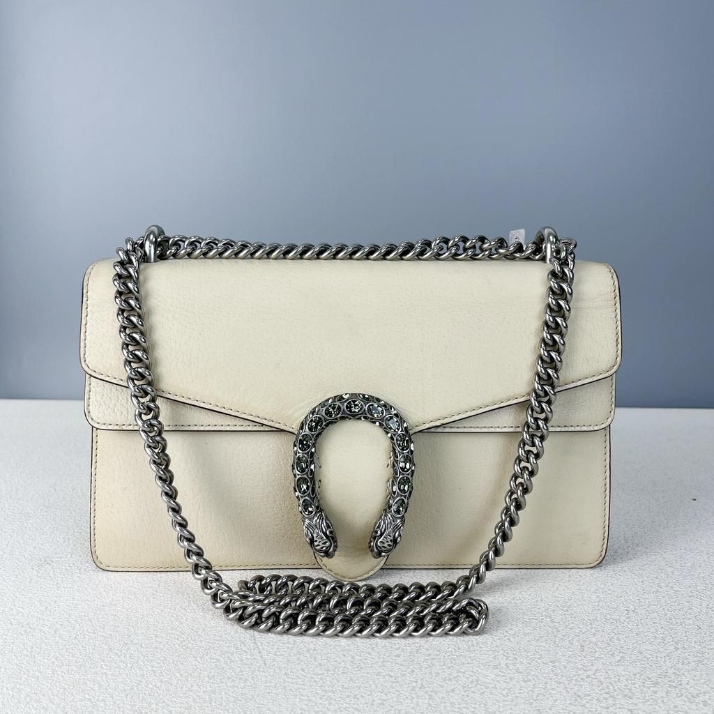 [Pre-Owned] Dionysus Tiger Head Crystal Detail Chain Leather Crossbody Bag Small - Very Good #7QIR8E