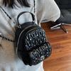 Xiaoxiangfeng Rhombus Chain Simple Casual Mini Backpack Bag Women's 2025 Summer New Versatile Commuter Backpack