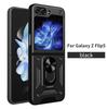 Чехол для Samsung Z Flip5 Чехол Galaxy Z Flip6 Z Flip 7 6 5 Магнитное кольцо-держатель Бронированный чехол для телефона Слайдер Защита камеры Задняя крышка