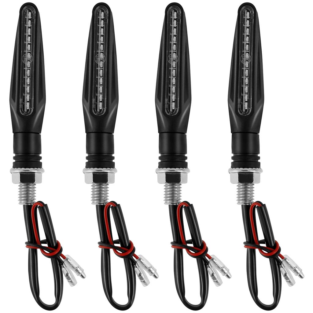 4 шт. Мотоциклетный указатель поворота Универсальный 12LED Передний Задний Бегущий свет поворота Профессиональный Последовательный Индикатор Габаритный фонарь