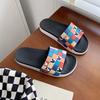 Модные домашние тапочки с открытым носком для ванной и женские сандалии аниме 2024 платформа шлепанцы каваи милые домашние мультяшные туфли W F