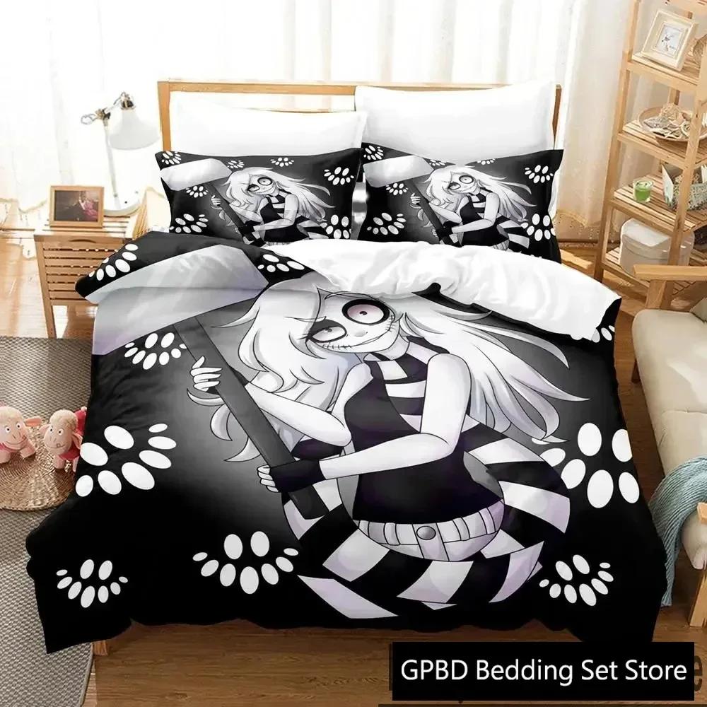 3D Принт Аниме Крипипаста Кафе Постельное Белье Двуспальное Полуторное Кинг Пододеяльник Одеяло Наволочка Мальчики Девочки Взрослые Спальня