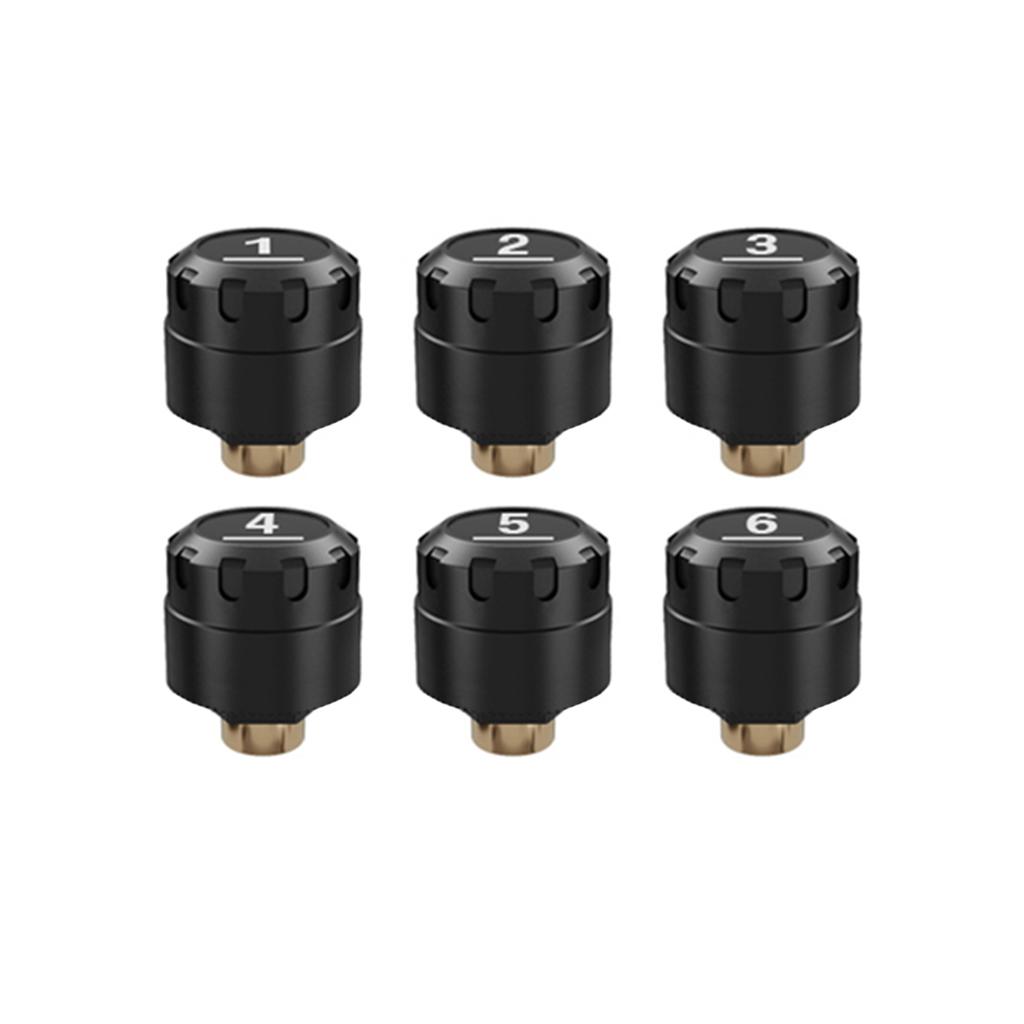 Tire Pressure Monitoring System, Solar Tire Pressure Monitor with 6 External Sensors, Ambient Light, Real time Display