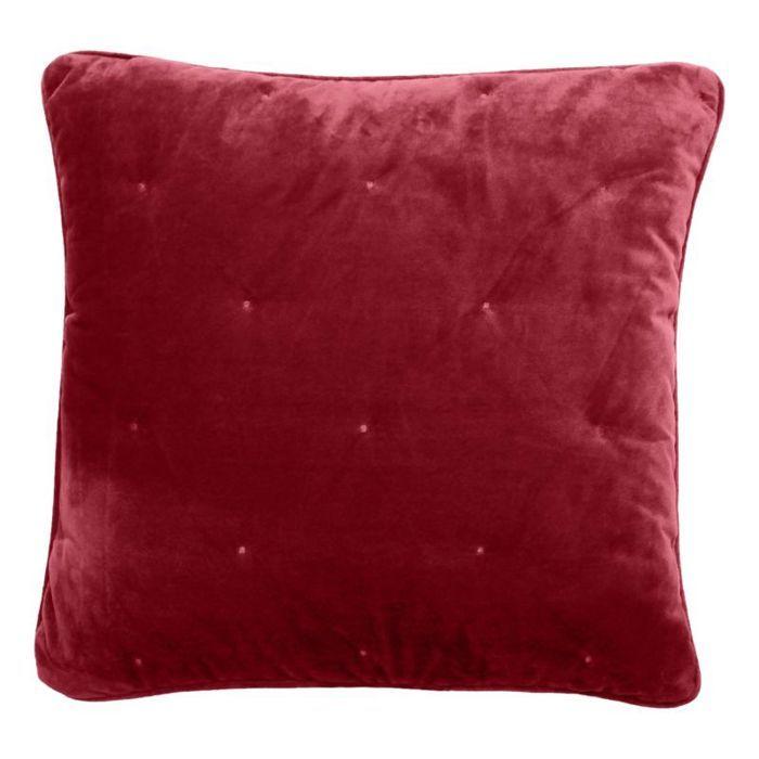 Velvet Cushion Cover - "Gipsy" Topstitching Finish Southern Wind - Purple Gipsy - Cushion 45 X 45 Cm