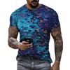 New 3d Printed Summer Simple Retro Men'S T-Shirt Trend Street Personality Tough Guy Sports Short Sleeve O Neck Loose Quality Top