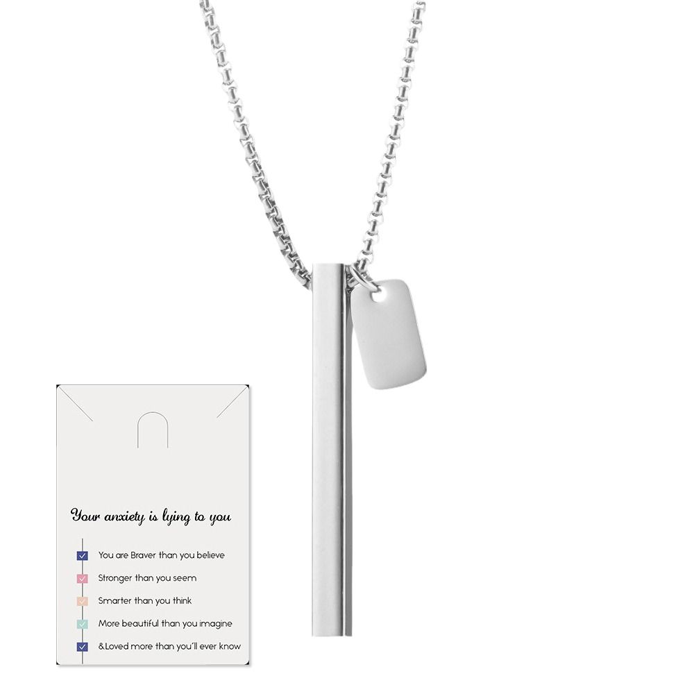 Ожерелье из нержавеющей стали Mindful Anapana для дыхания, стресс, тревога, свисток, ожерелье, йога, спорт