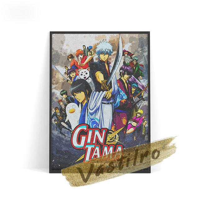 Gintama Hot Fun Comics Posters Classic Anime Characters Printing Art Wall Stickers Canvas Painting