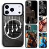 Музыкальный чехол для телефона с изображением скрипки и гитары для iPhone 17 16 15 Pro Max Air 14 13 12 11 Plus Ударопрочный чехол Capa