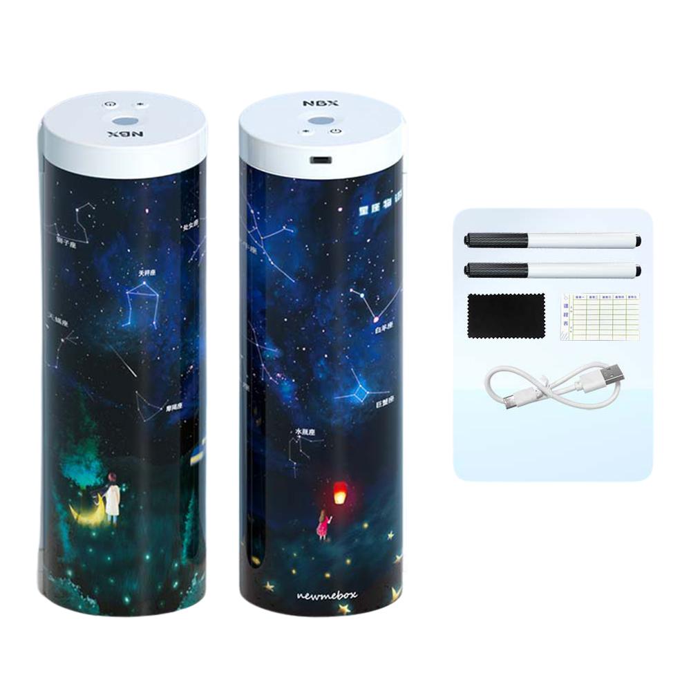 NBX Pencil Cases Fingerprint Password Lock Pencil Case Organizer Double Layer Cylindrical Cute Pen