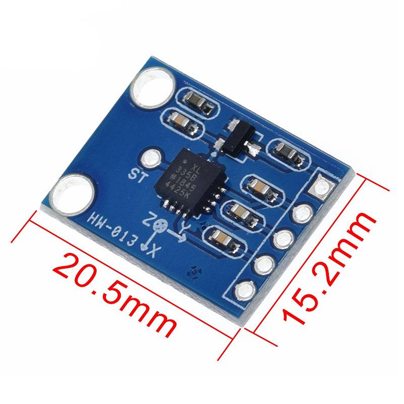 GY-61 ADXL335 Acelerometro 3-осевой модуль акселерометра с аналоговым выходом, угловой преобразователь 3 В-5 В