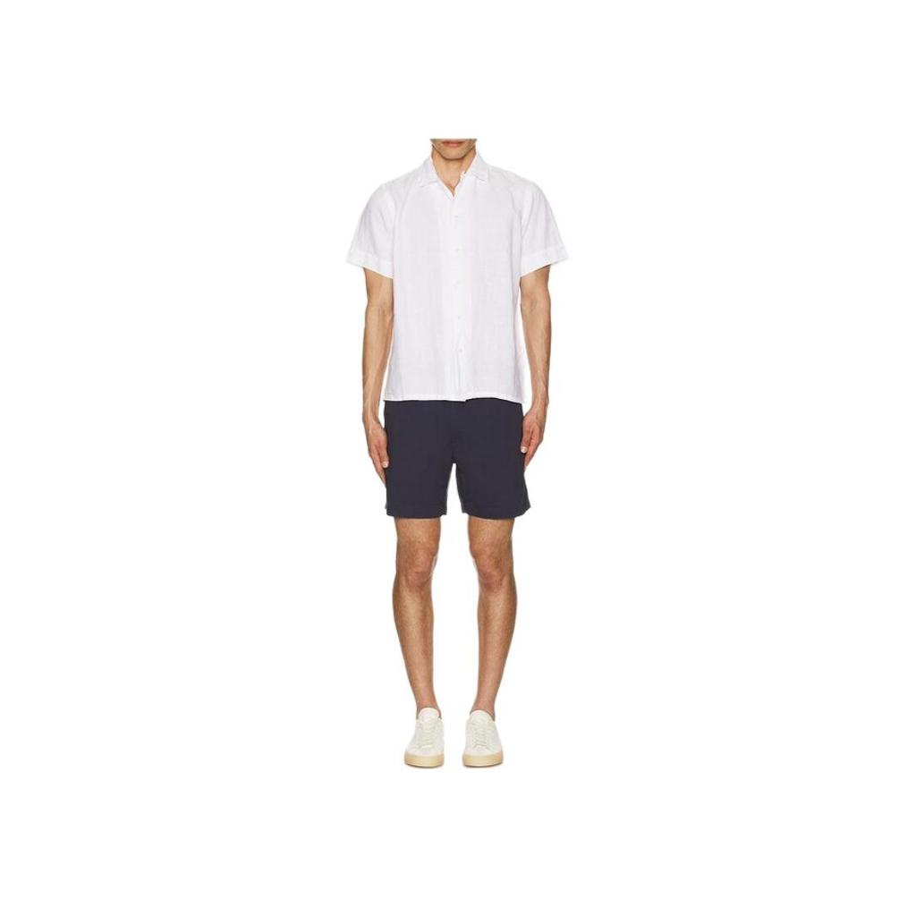 Polo Ralph Lauren Однотонная однобортная рубашка с коротким рукавом Мужские рубашки Белый 710962261-002
