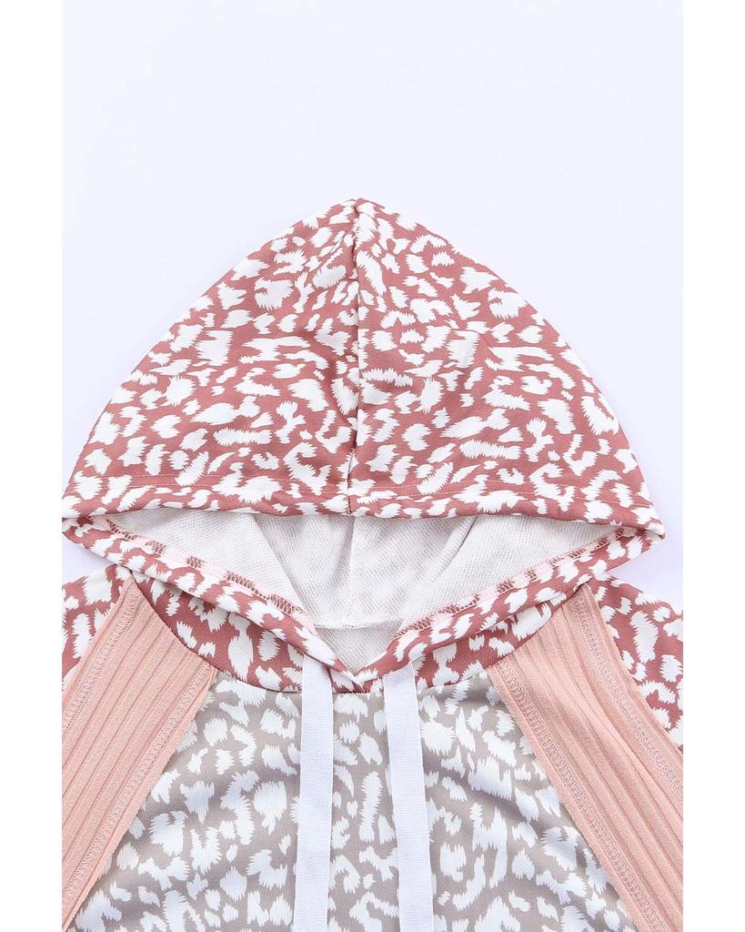 Azura Exchange Толстовка с капюшоном с леопардовым принтом