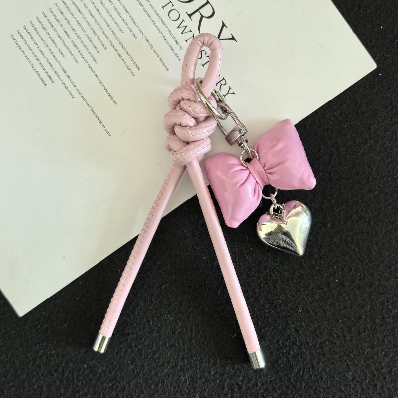 Серия Сердце Кожаный Сумка-бант Подвеска Брелок Ювелирное изделие Подарок Украшение Аксессуары