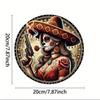 Декоративная металлическая жестяная картина 20x20 см Ручная работа Панель настенного искусства
