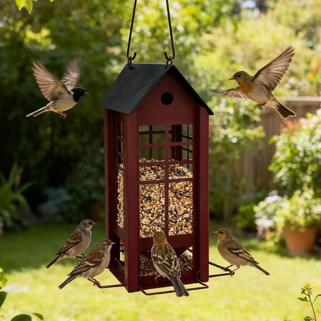 Wild Bird Feeders Metal Feeding House Wild Bird Feeders For Outside For Hummingbird Finch Sparrow Yard Patio Porch Park Tree