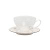 Кружка для послеобеденного чая Living Mug Monreve, Стеклянная кружка, Синяя, HJ31, Термостойкая & Блюдце,