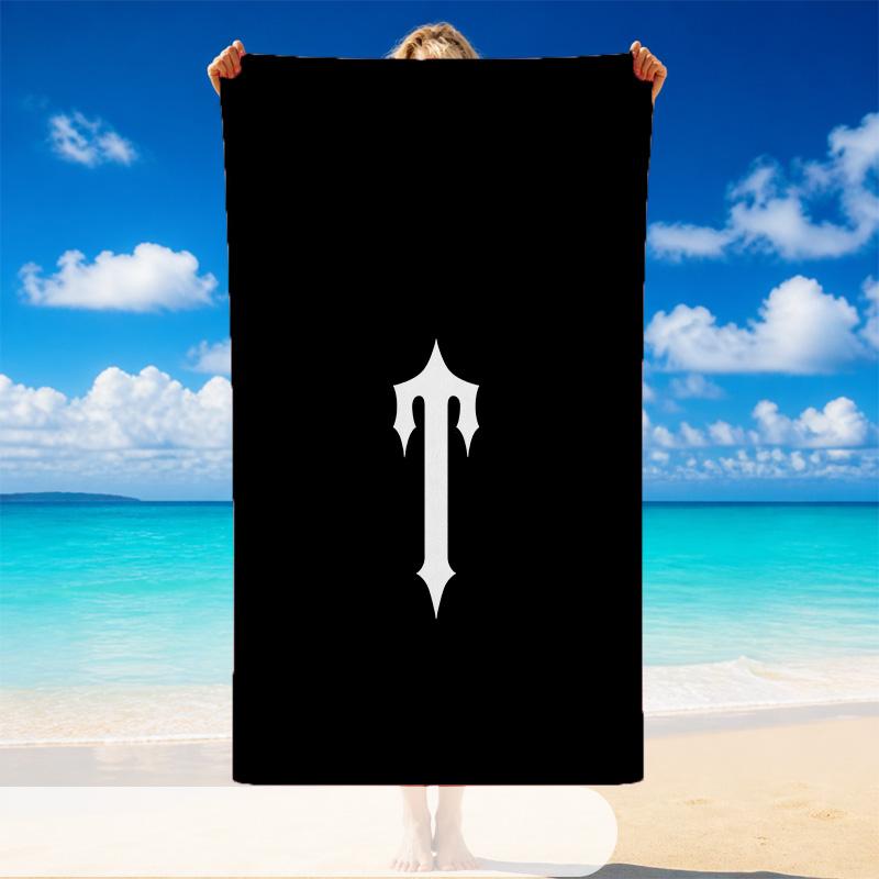 Quick Dry Beach Towel Trapstar Pattern, Lightweight Absorbent Towel for Pool Beach Vacation Use