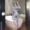 Женское платье-чеонгсам French Girl Daily Improved Lace Cheongsam