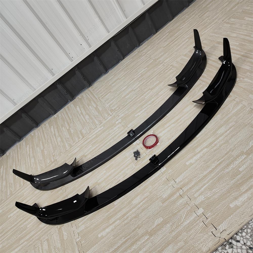 4PCS For BMW 3 Series F30 2012-2018 M3 M4 Style Car Front Bumper Lip Spoiler Splitter Diffuser ABS Gloss Black Bodykits Tuning
