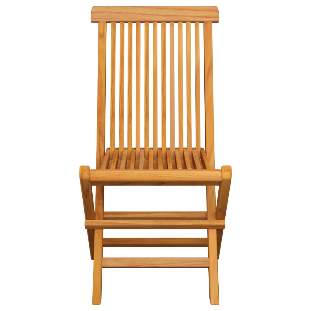 Garden Chairs with Beige Cushions 6 pcs Solid Teak Wood
