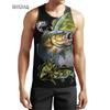 Summer Tanks Sleeveless Fishing Fashion Tops 3d Fish Printed Street Style Man Vest 6xl Plus Size Loose Casual Sports Tanks