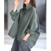 Spring Loose Casual Solid Color Casual Women Shirts 3D Cut Ladies Autumn Long Sleeve Tops