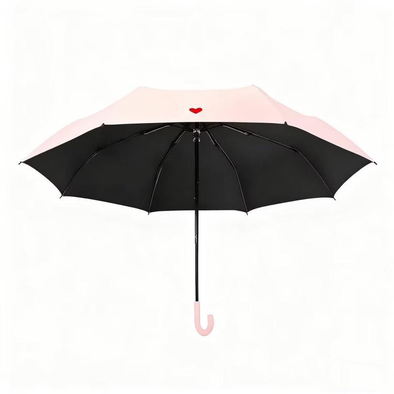 Newest 8-Bone Manual Umbrella Dual-Use U-Handle Black Rubber Cloth Cover Rain Protection New Design For Outdoor Umbrella