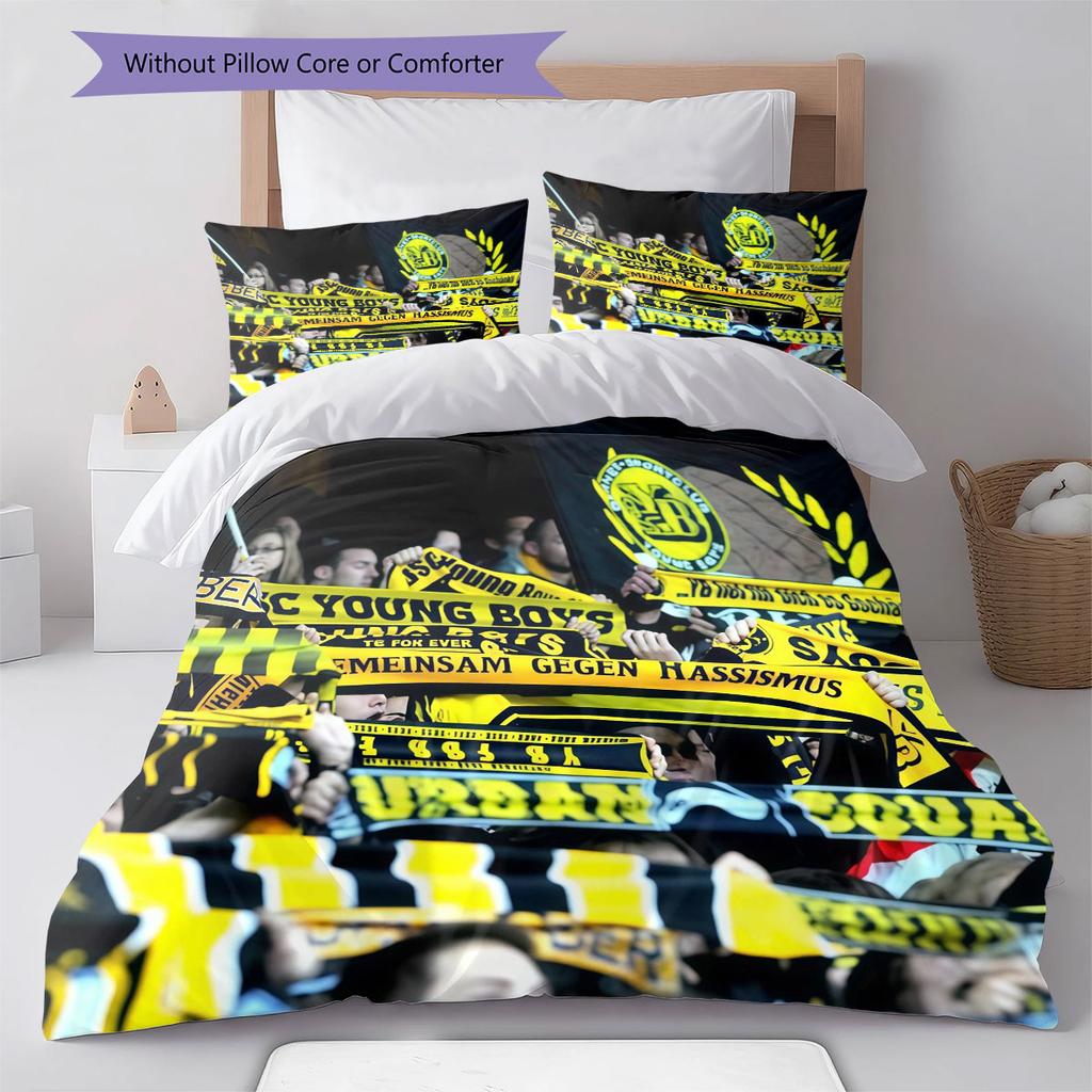 YB Pattern Bedding Home Decoration Birthday Gift ( 1 duvet cover + 2 pillowcase, without core),fan merchandise.