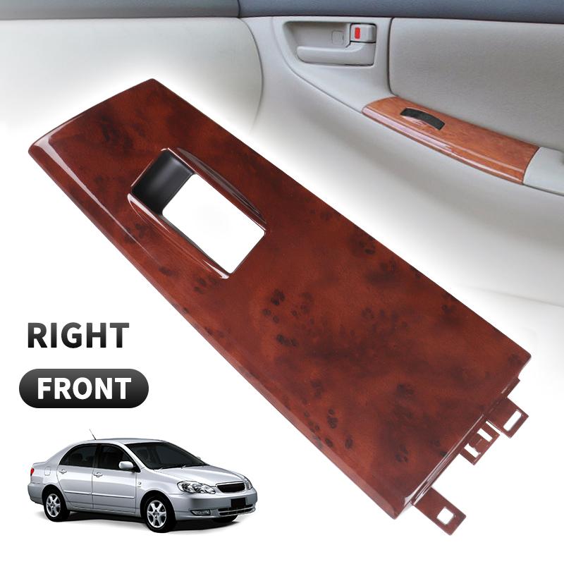 74232-12380 74231-02350 Передняя панель рамки переключателя стеклоподъемника для Toyota Corolla 2003 2004 2005 2006 2007 2008 Под дерево/Серебристый