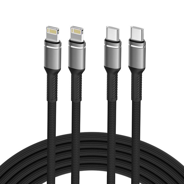Кабель Lightning для быстрой зарядки PD MFI USB C на Lightning для 14 13 12 11 Pro Max 6 7 8 Plus SE, нейлоновая оплетка, 20 Вт