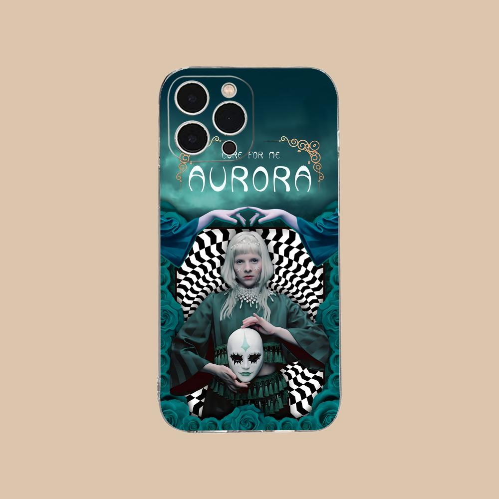 Прозрачный чехол из ТПУ Aurora Aksnes для iPhone 17 16 15 14 13 12 11 X XR XS Air Pro Max Plus Mini Цветная накладка