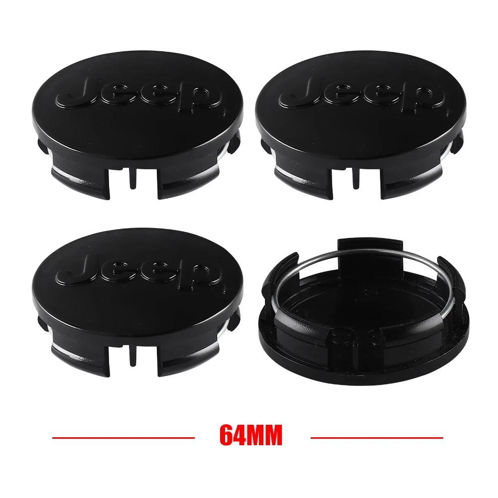 For Jeep 4pcs Car Styling Hub Caps Cover Car Wheel Center Wheel Hubcaps Accessories For Jeep Renegaed Compass Grand Cherokee
