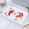 Halloween Cartoon Door Mat With Blood Footprint Pattern For Home Entryway Decor