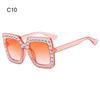Bling Crystal Sunglasses for Kids Fashion Rhinestone Square Sun Glasses Children Trendy Retro Sparkling Shades UV400 Eyewear