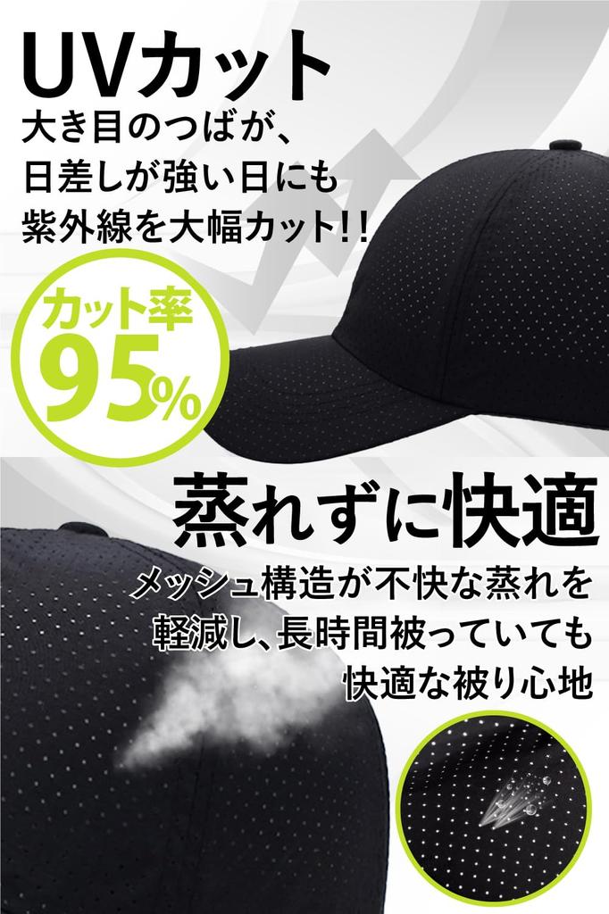 Hichago Running Mesh Cap Fit and Stays in Ultra UV for Jogging and Walking Men's Cap, [Secure Place] Unisex, Lightweight, Breathable, Quick-Drying,