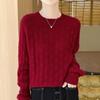 Женский кашемировый свитер Qinghe Cashmere 30% кашемир 70% шерсть Осень и зима Кашемировый пуловер Ручная работа Мягкий и теплый