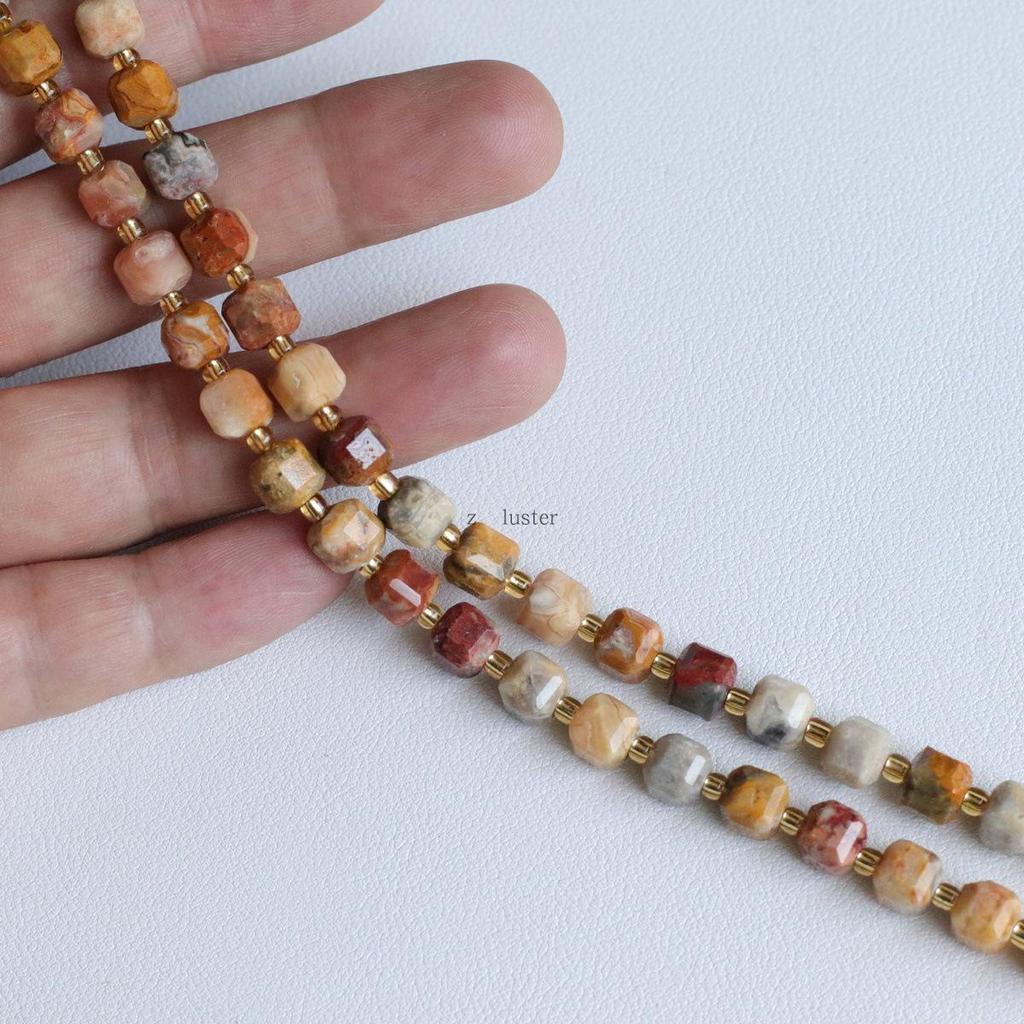 6 мм Граненые Натуральные Кристаллические Каменные Бусины для DIY Украшений и Аксессуаров для Волос