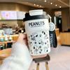 Термокружка Snoopy с вакуумной крышкой для офиса и в подарок детям, 380 мл