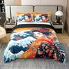 Japanese Ukiyoe Theme Duvet Cover Queen King Size Printed Bedding Set Kids Bedroom Decor Japanese Style 3 Pcs With 2 Pillowcases