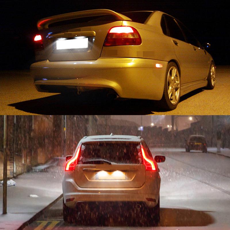 Led Car License Plate Light 12V White Light For Volvo S40 S60 S80 Xc70 Xc60