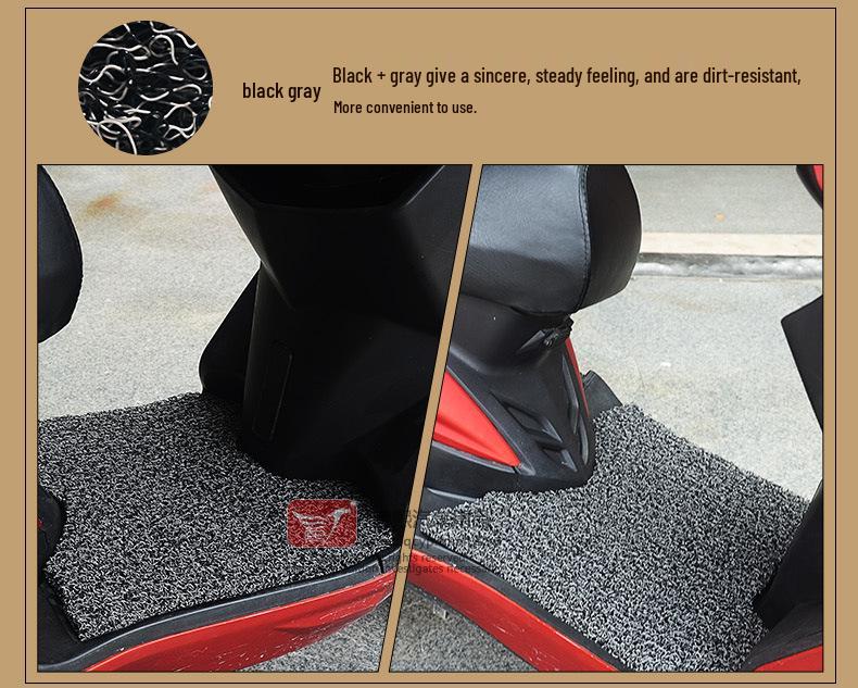 Thickened Silk Non-Slip Footrest Pad for Kymco LIKE180 Scooter, Rainproof