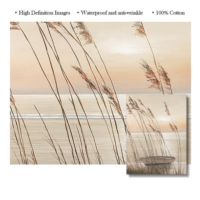 Coconut Lake Canvas Posters Landscape Art Painting Countryside Scenery Beige Wall Art Prints Nordic Pictures Living Room Decor