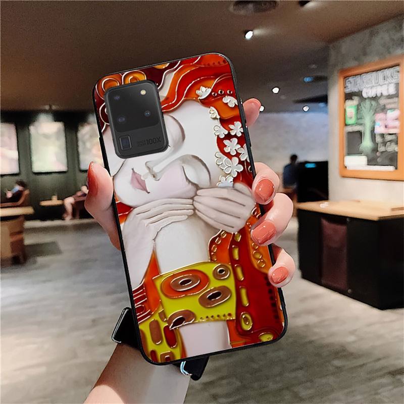 Чехол для телефона "Поцелуй" Климта для Samsung S20 lite S21 S10 S9 plus для Redmi Note8 9pro для Huawei Y6