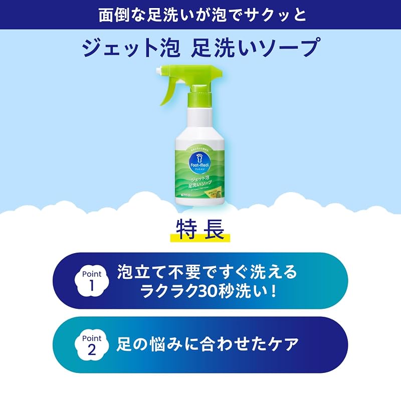 Footmeji Пена-мыло для мытья ног Jet Foam, Освежающий цитрусовый аромат, 250 мл