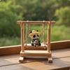 Подвесное украшение-качели с пандой, милая фигурка, деревянный настольный элемент для коллекционеров, книжной полки, офиса,
