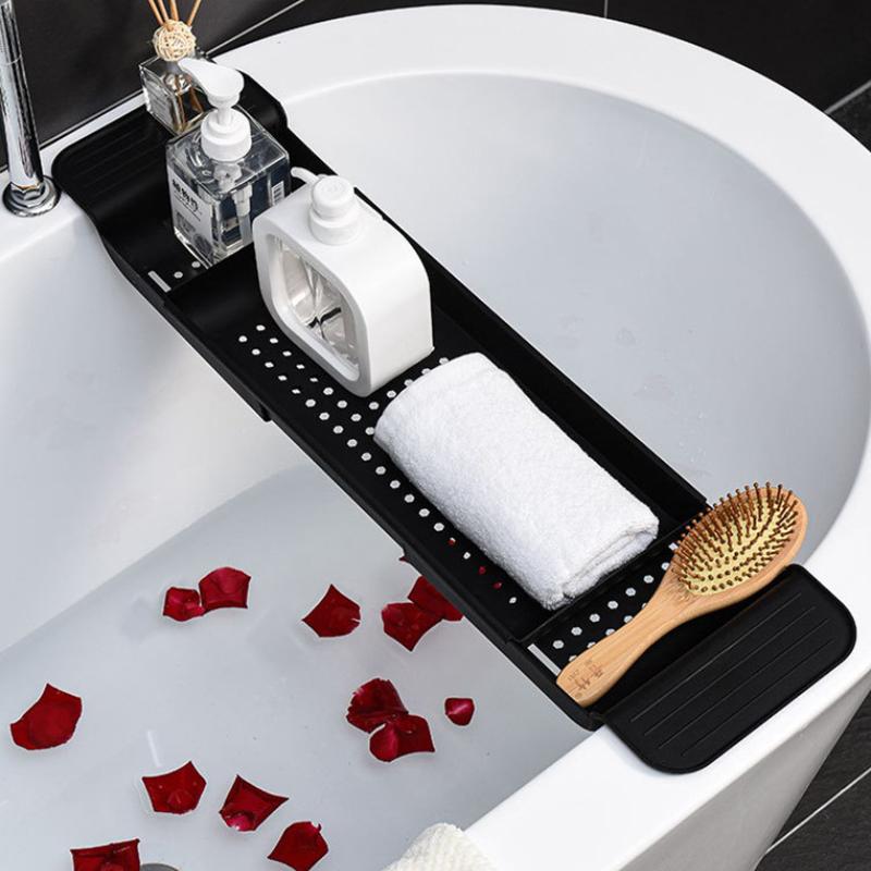Полка для ванны выдвижная поднос для ванны для ванной полка для душа пластиковая полка для ванны полка для хранения полотенец и книг аксессуары