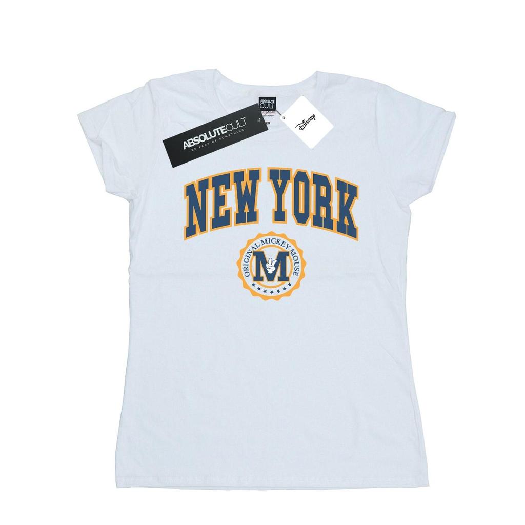 Disney Womens/Ladies Mickey Mouse New York Seal Cotton T-Shirt