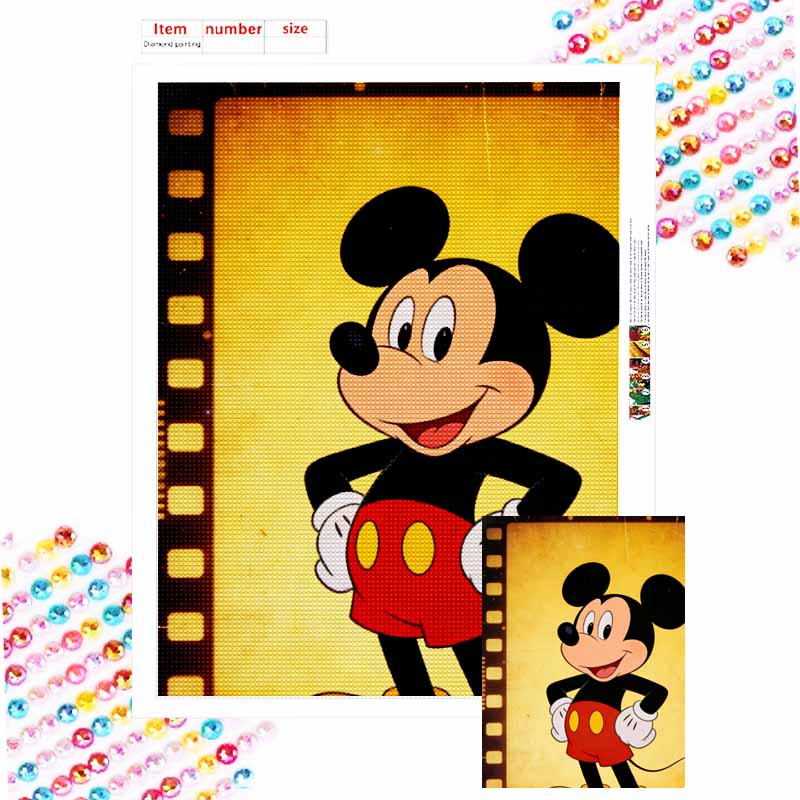 Disney Mickey Mouse diamond painting mosaic art kit 5D handmade diy gift home decoration wall art decor.