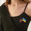 2Pcs 2022 Ukraine Flag Lapel Pin Badges National Waving Flag Pins Metal Flag Badge Pins Brooch Souvenir