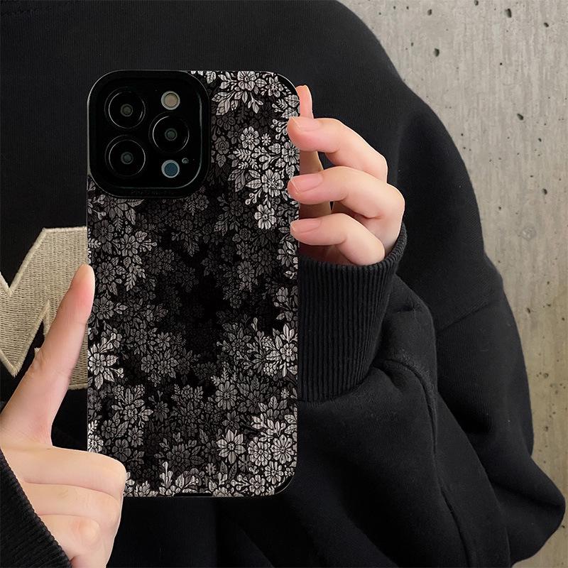 Чехол Dark Leaf Flower для iPhone 14 Pro Max - Продвинутая персонализация для Apple 12/13/15